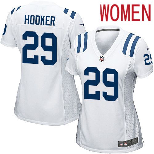 Women Indianapolis Colts 29 Malik Hooker Nike White Game NFL Jersey